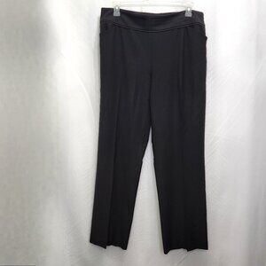 Talbots Classic Side Zip Boot Cut Dress Pants Womens 18 Black Trousers Work SS08